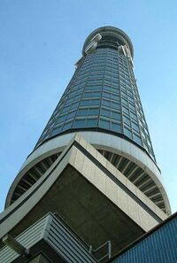 BT Tower - from base - London - 020504