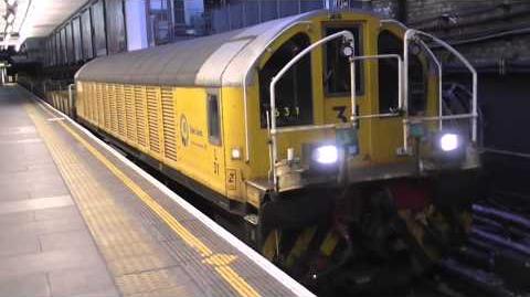 London Underground - Battery Locomotives Depart Earls Court