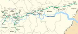 District Line & London map