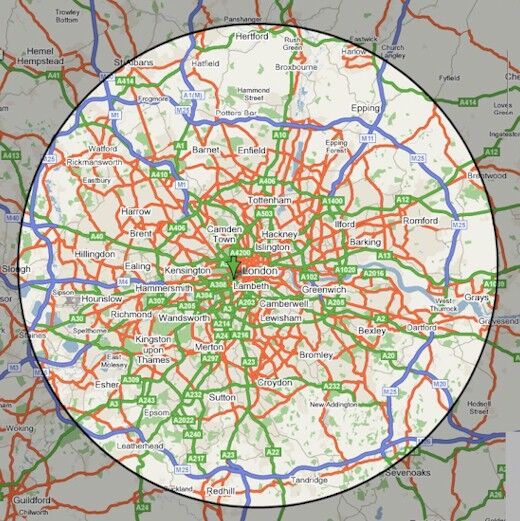 20 Mile Radius Map Lnhsareamap | London Bird Club Wiki | Fandom