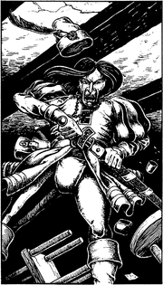 Roark aiming to attack  in a bar in the town of .