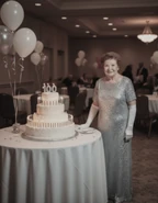 Gromdy on her 100th birthday in July 2002.