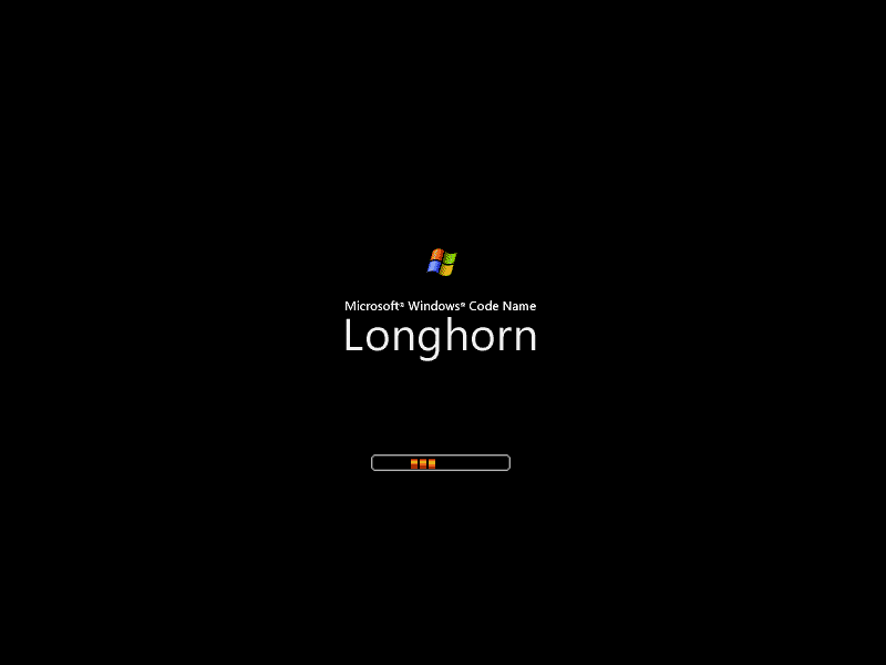 Экран загрузки. Windows Longhorn загрузка. Windows Codename Longhorn. Windows Longhorn пуск.