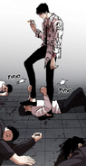 Gun standing on Eli 2