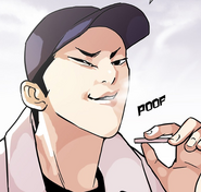 Aru's Manager smoking