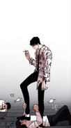 Gun standing on Eli