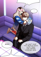 Vivi protects Johan from losing his bouncer job