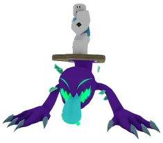 A player riding a Mirraith.