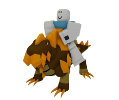 A player riding an Eleguana prior to v0.4.29.