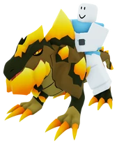 A player riding an Eleguana.