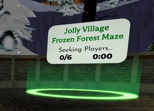 Starting pad for the Frozen Forest Maze game.