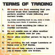 Official rules of the Trade Resort.