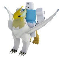 A player riding a Falkyrie.