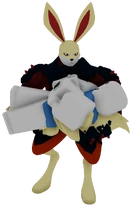 A player being carried by a Searknight.