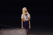 “Singing in the Rain” MV D-1 “This is the truth of #JinSoul's blue school uniform Singing in the Rain. Please wait a little longer😊”