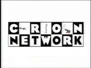 Daffy gets stuck in Cartoon Network's logo during his attempt to upstage Bugs in the intro to the network's Bugs and Daffy show.