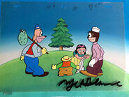 A production cel from the redrawn colorized edition of "Picador Porky".