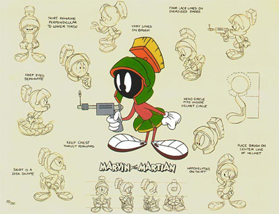 marvin the martian and k9 drawing
