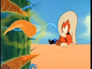 Sam notices the strange looking wild cactus carrots.