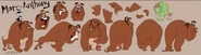 Marc Anthony's model sheet for Looney Tunes Cartoons.