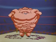 La exagerada musculatura de El Triturador