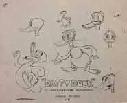 Daffy older model sheet