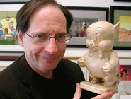 Jerry Beck in 2009 with Porky statue from title card