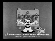 Example of a Bosko signoff. From his last WB cartoon, Bosko's Picture Show.