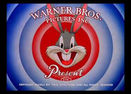 1951-1952 Looney Tunes Blue Rings Red Background Bugs Bunny's Head