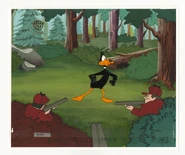 Production cel with a production background and cels from "Invasion of the Bunny Snatchers"