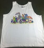 True Vintage 1991 Looney Tunes Bugs Bunny Daffy Duck Sleeveless Beach Tank Top (Front)