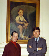 Robert in his house with animation historian Michael Barrier c. 1971.