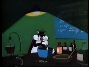 Sylvester mixing up an artificial storm cloud formula
