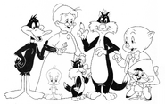 This is a size chart for Sylvester and other Looney Tunes Characters. The only ones that are too tall are Tweety and Speedy. This will be fixed in another example.