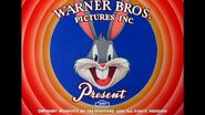 1949, 1953-1954 Merrie Melodies Orange Rings Blue Background Bugs Bunny's Head