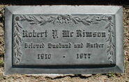 Robert's grave at the Forest Lawn Memorial Park located in Glendale.