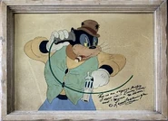Animation cel in low quality