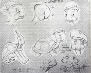 Cecil's model sheet #1, signed by Bob Clampett