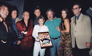 Tom (on the far right) with Jess Harnell, Roger Rose, Hugh Hefner, Mark Hamill, Debi Derryberry, Jim Cummings, and Lori Alan