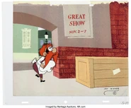 Production cel with a production background from "Dr. Jerkyl's Hide"