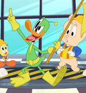 Duck Dodgers in Bugs Bunny Builders (minor appearance)