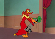 Shapely Lady Duck is already madly in love with Daffy.