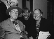Chuck with Matt Groening (middle) and John Lasseter (right).