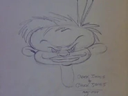 A self-caricature of Chuck from Bugs Bunny: Superstar