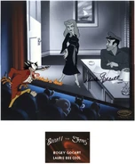 Special cel art based on the cartoon from the Clampett Studio Collection, signed by Bacall