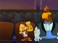 Foghorn and a (yellow) Henery Hawk in Who Bopped Bugs Bunny?