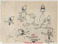 DaffyDuckinHollywoodMODEL.png (1.24 MB) Model sheet for Daffy, incorrectly attributed to Porky's Duck Hunt