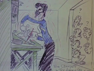 A caricature of Clampett drawn by Tex Avery from Bugs Bunny: Superstar
