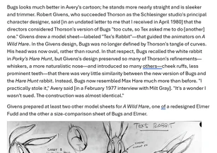 Screenshot of Michael Barrier's "Remodeling the Rabbit" from a Word Document.