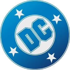  DC Comics' current logo since July 26, 2024, an updated version of the 1977-2005 logo